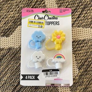 Straw toppers 4 pack